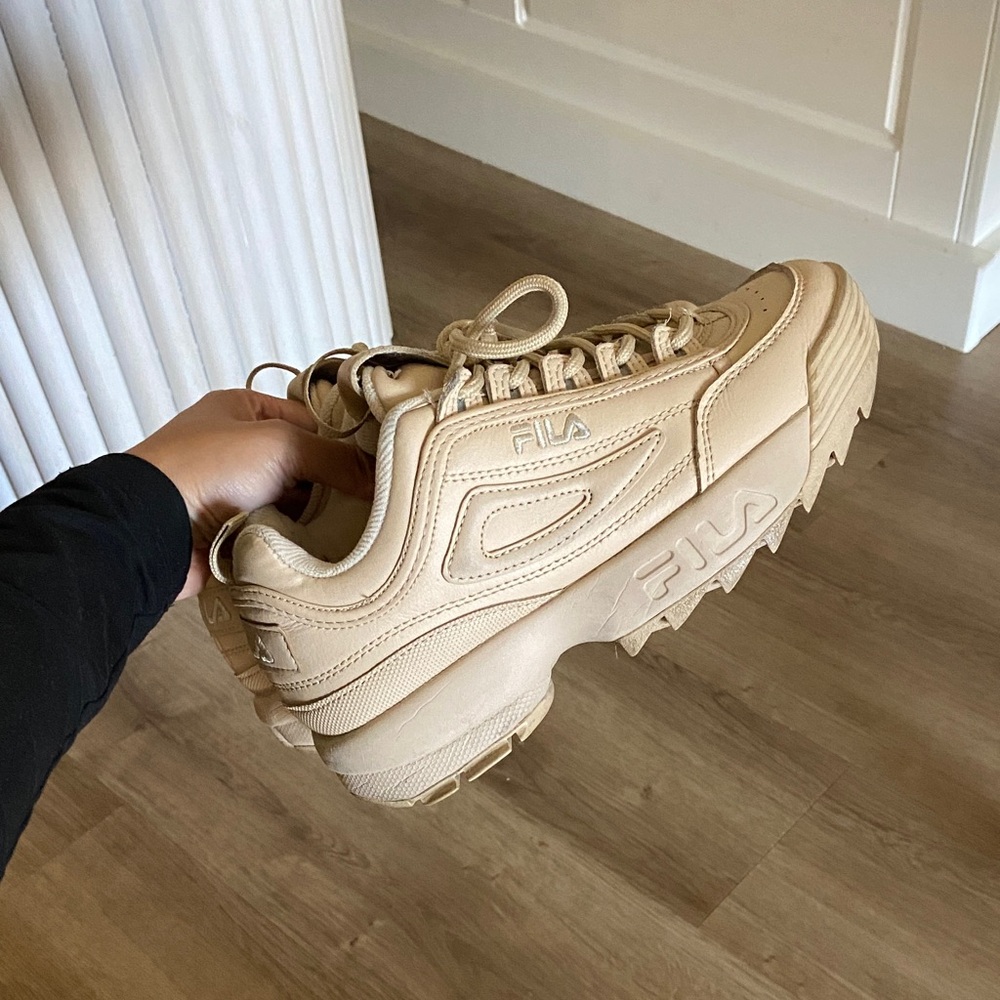 Fila Women's Beige Chunky Sneakers